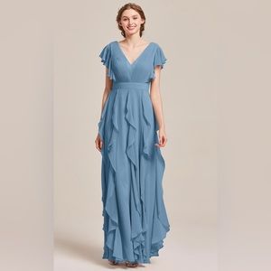 AW Bridal dress, size 6 in Dusty Blue